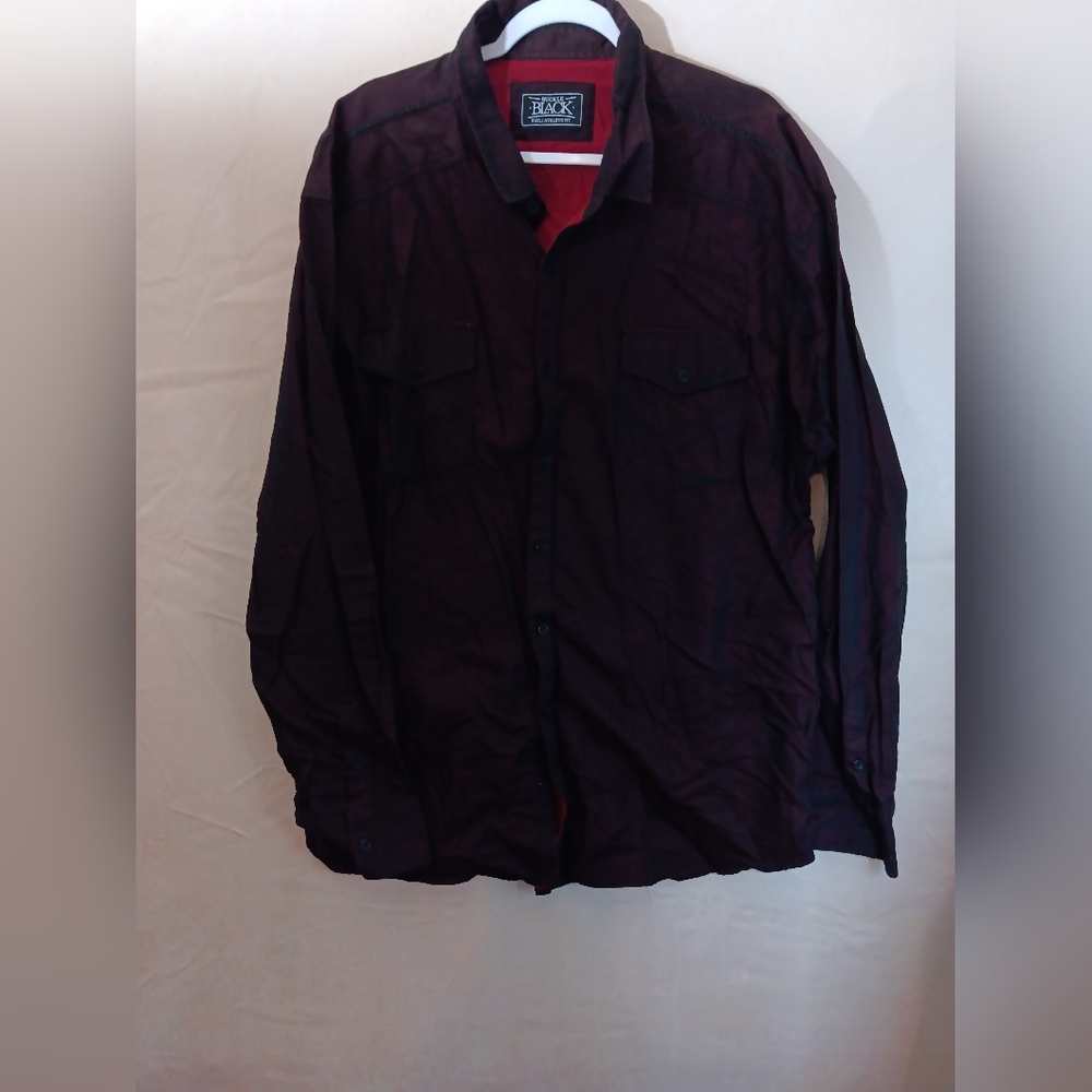 🎂Buckle black XXL  men's shirt
